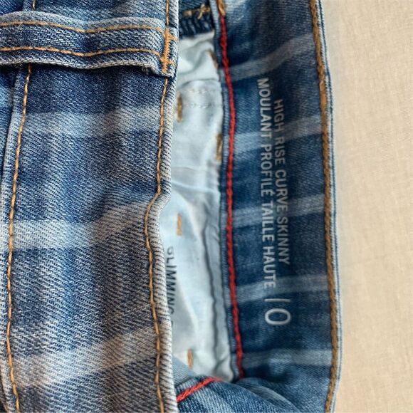 Tommy Hilfiger Women's High Rise Skinny Jeans Striped Blue Size 0 - Picture 6 of 13